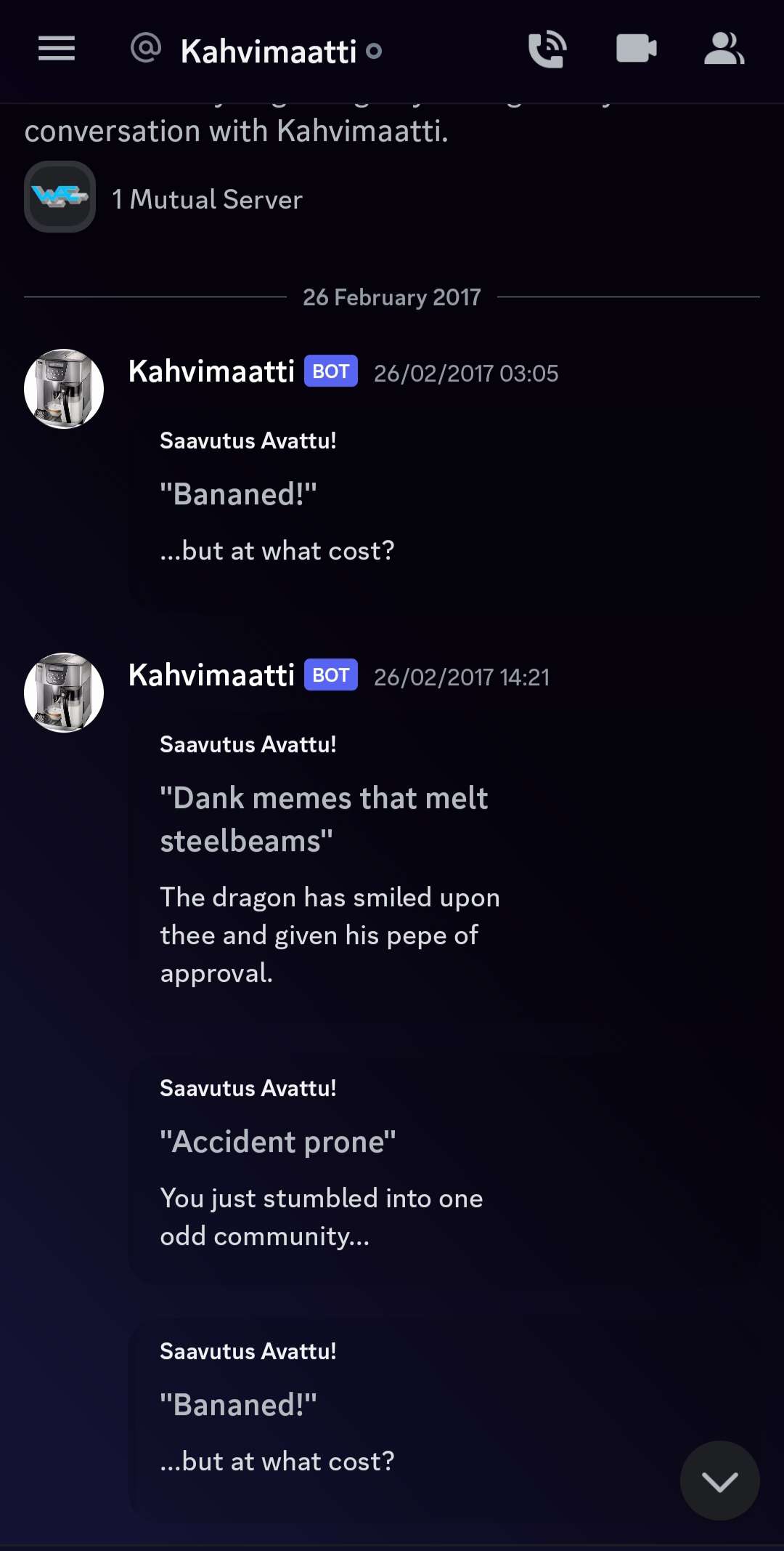 Discord Achievement Bot in action.